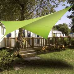 Square waterproof sun canopy - aniseed green